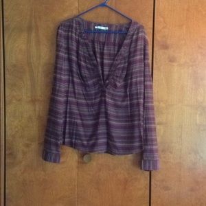 Maurice's long sleeve sheer blouse
